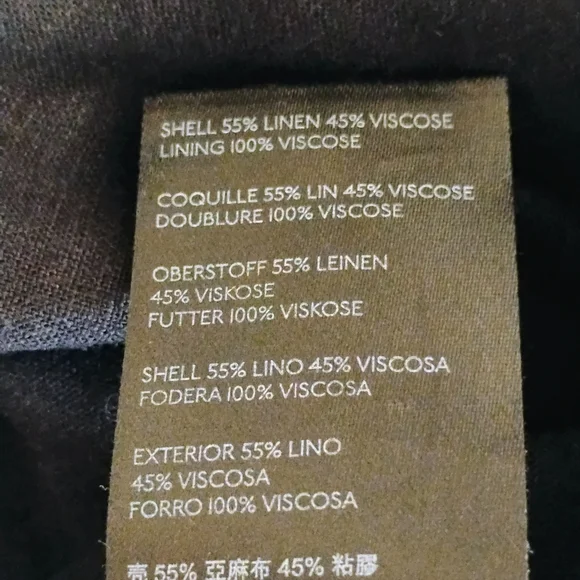 Anthropologie Black Janae Maxi Dress Lined Linen Blend Pockets Brunch Tea 3X - Picture 11 of 16